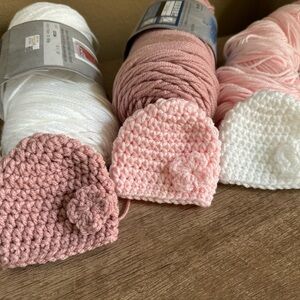 Set of 3 Micro Preemie Baby Hats